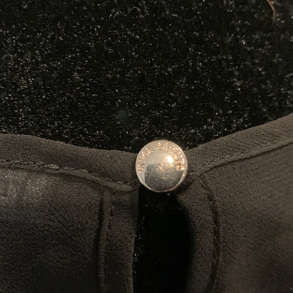 Vince Camuto Dress Velvet & Sheer Cold Shoulder - Picture 8 of 9